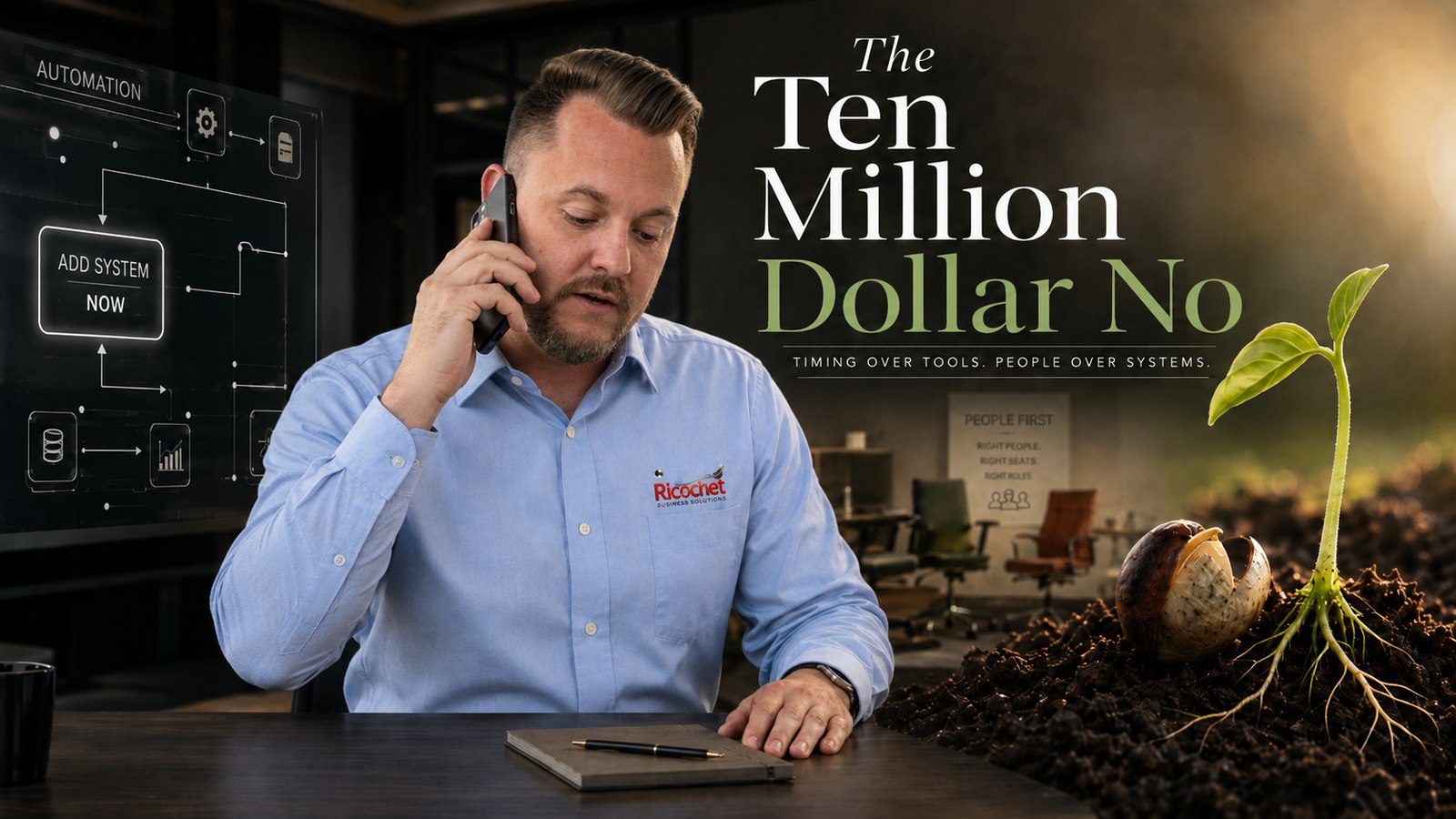 The Ten Million Dollar No, timing over tools and people over systems